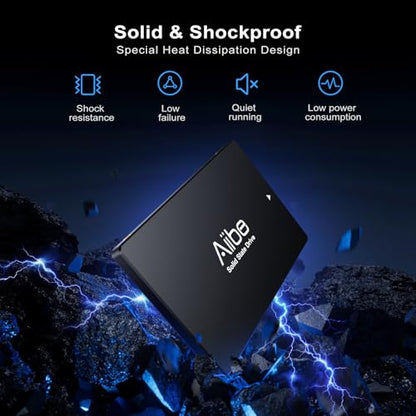 Aiibe 256GB Internal Solid State Drive Serial ATA 2.5" SSD Storage Up to 550MB/s