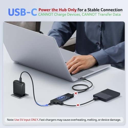 Acer 4-Port USB Hub ODK350 USB 3.0 Connector Black