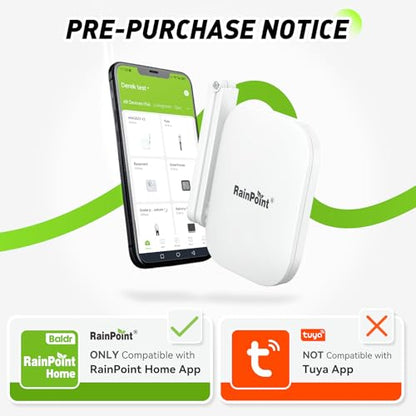 RAINPOINT 023V2 White WLAN Wi-Fi Mini Hub 2.4GHz Coverage 853ft Wireless Connectivity