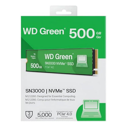 Western Digital 500GB WDS500G4G0E Gen4 NVMe Internal SSD - Solid State Drive - PCIe M.2 2280 Up to 5000 MB/s