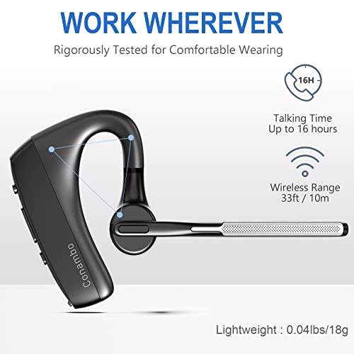 Conambo K18 Pro Bluetooth Headset Model Number K18-PRO 5.1 16 Hours Battery Life CVC8.0 Noise Cancelling