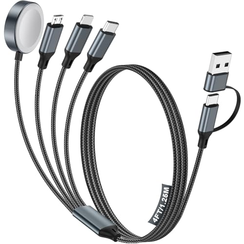 hitfine 1.5M C-L 03 USB Type A & USB Type C Multi Charging Cable