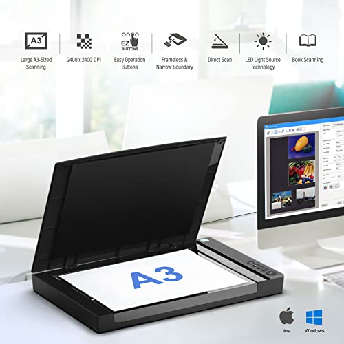 VIISAN A3 VF3240 Scanner 2400 DPI CIS USB Document Scanner