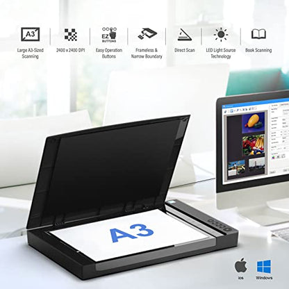 VIISAN A3 VF3240 Scanner 2400 DPI CIS USB Document Scanner