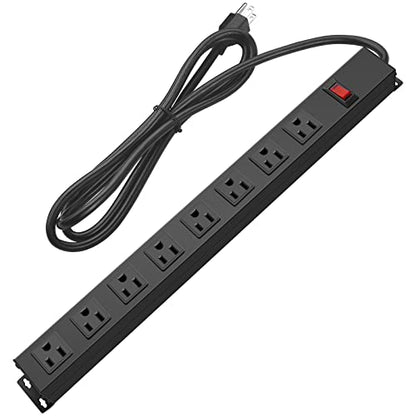 HHSOET 8 Outlets Metal Power Strip PDU-US8 125V 15A