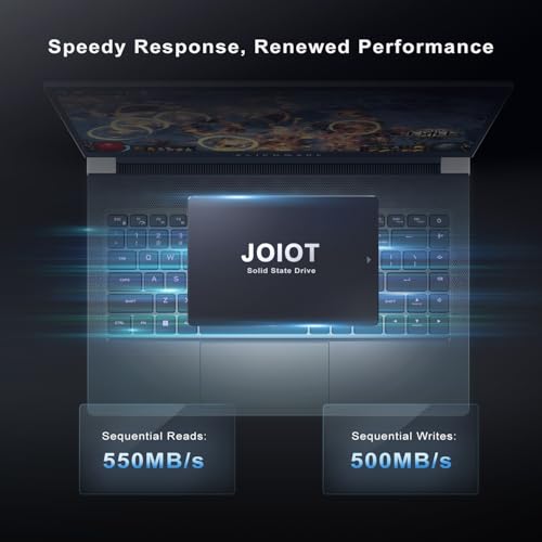 JOIOT 512GB X12-Black Internal Solid State Drive SATA III 2.5-inch 550MB/s Read 450MB/s Write