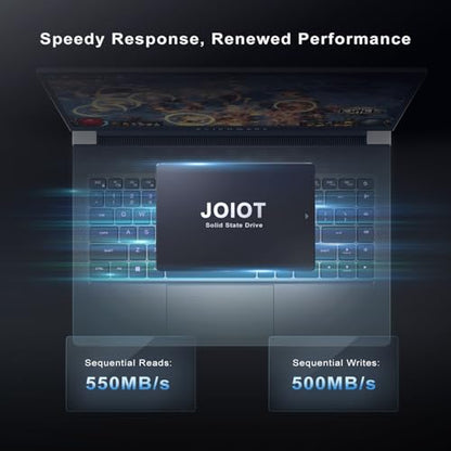 JOIOT 512GB X12-Black Internal Solid State Drive SATA III 2.5-inch 550MB/s Read 450MB/s Write