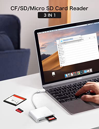 ChiaoPio 3-in-1 USB C SD CF MicroSD Card Reader