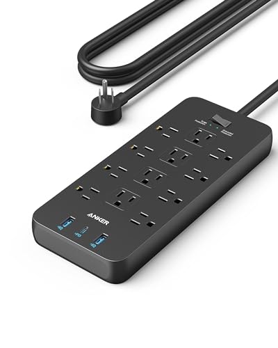 Anker 12 Outlet Power Strip A9192 120V Surge Protection and Fast Charging