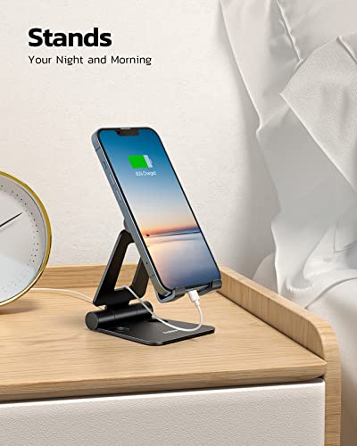 Nulaxy Foldable Cell Phone Stand A4 Adjustable Portable Compatible with 4-8 Inch Devices