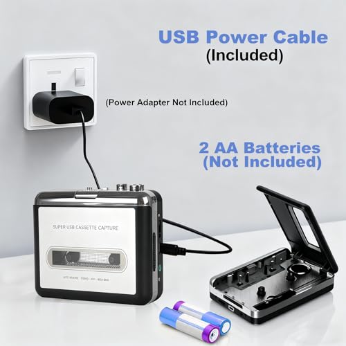 Tinxumb Portable Cassette Tape to MP3 Converter & Player KDJ-01 USB 2.0