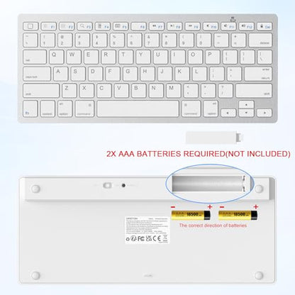 OMOTON Wireless Bluetooth Keyboard KB066 QWERTY Ambidextrous Aluminum Tablet Accessory