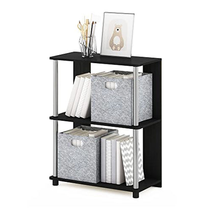 Furinno 3-Tier 15070AMSS Floor Mount Bookcase 11.6" D x 23.6" W x 29.8" H