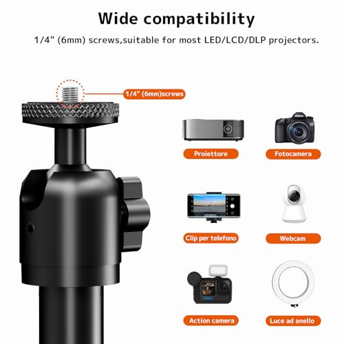 PUTORSEN Projector Stand EMTD-01 Height Adjustable 360° Rotatable Black Metal