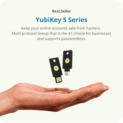 Yubico YubiKey 5C NFC USB-C Security Key FIDO2 EID - Multi-Factor Authentication Access Device