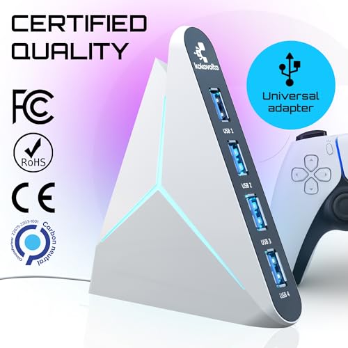 Kokovolta 4-Port H3002 USB Hub USB 3.0 5Gbps White Networking Hub
