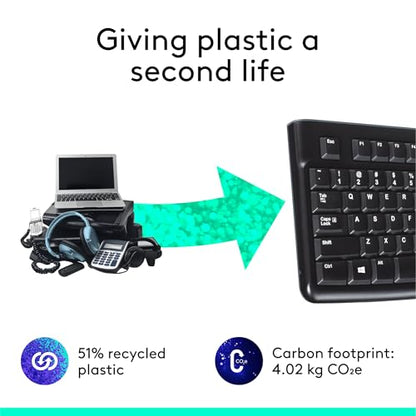 Logitech K120 Full Size Wired Keyboard 104 Keys Spill-Resistant USB