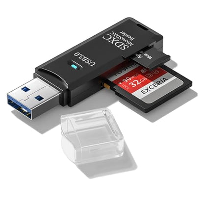 Wansurs 1 Pack USB3.0 Dual Slot Micro SD Card Reader CR034