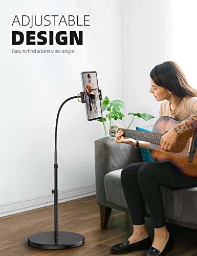 Lamicall FT01-B Gooseneck Tablet Floor Stand, Adjustable Height 63 Inches, Compatible with Tablets 4.7 to 12.9 Inches