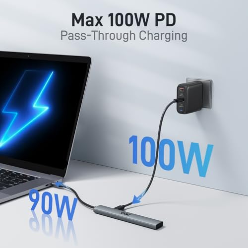 Acer 5 in 1 USB Type C Hub ODK4C0 with HDMI, 100W Power Delivery, 5 Ports