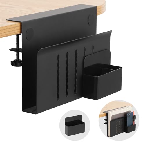 CIBOTIES Desk Side Storage 1 Count 22 Pounds Steel ABS Plastic Black