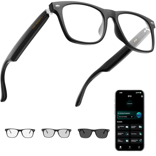 Giwbeiv 1.5" E13 Bluetooth Smart Glasses for Android and iOS Devices