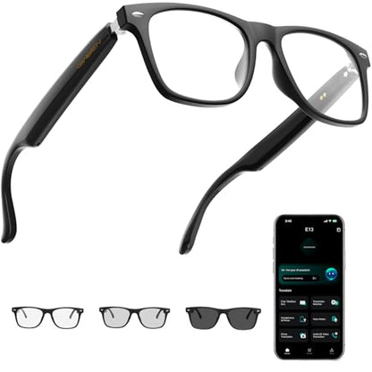 Giwbeiv 1.5" E13 Bluetooth Smart Glasses for Android and iOS Devices