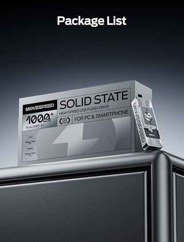 MOVE SPEED 1TB 1050MB/s USB 3.2 Gen 2 Type-C Solid State Drive External Hard Drive