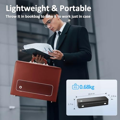 Gloryang 11" PD-A4 Monochrome 203x203 DPI Thermal Printer Portable