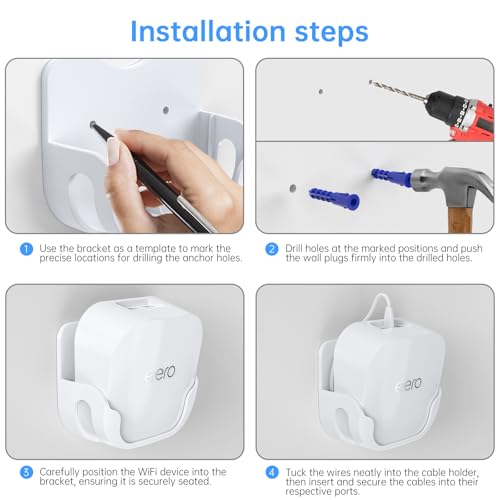 XLTTYWL 1 Pack 1218 Wall Mount Kit for eero 7 - White