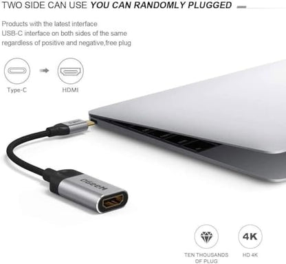 QGeeM USB C to HDMI Adapter XCHF02 4K 30Hz Gray