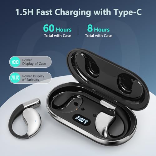 BUABMEQ YYK-Q39 Wireless Translation Earbuds 10m Bluetooth 5.4 Open Ear Design