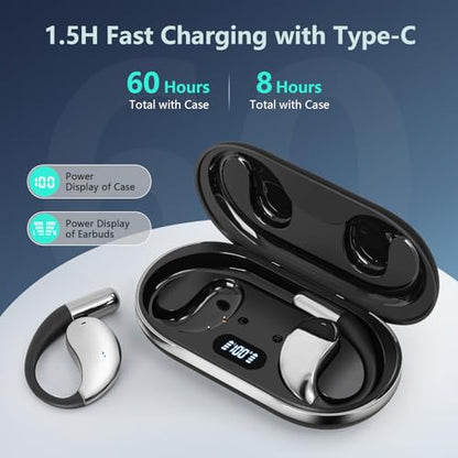 BUABMEQ YYK-Q39 Wireless Translation Earbuds 10m Bluetooth 5.4 Open Ear Design