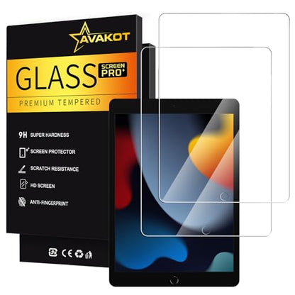 AVAKOT 10.2 Inch iPad 9th Generation Tempered Glass Screen Protector