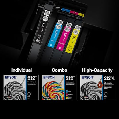 Epson Standard Ink Cartridge T212120-BCS Black, Cyan, Magenta, Yellow, 350 Page Yield, Genuine