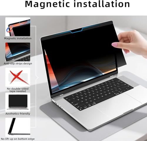 ZOEGAA 13 Inch MacBook Neo Privacy Filter Anti-Glare Blue Light Blocking