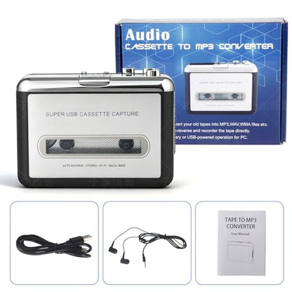 Tinxumb Portable Cassette Tape to MP3 Converter & Player KDJ-01 USB 2.0