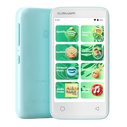 Globluum 80GB Portable Media Player A02 LCD, 4" Touchscreen, 25 Hours Battery Life, Bluetooth 5.0, Android 14