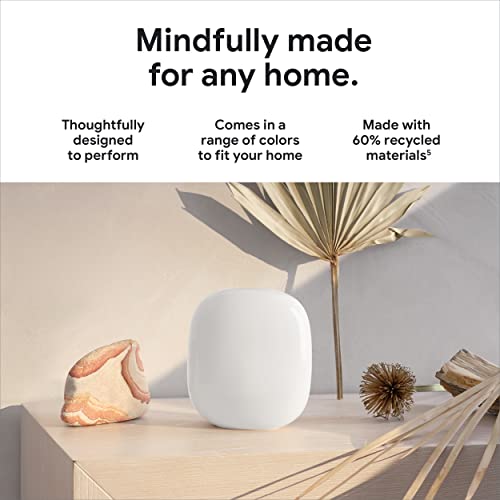 Google Nest WiFi Pro - Model G6ZUC - Wi-Fi 6E - 500Mbps Upstream - Mesh Network - Snow