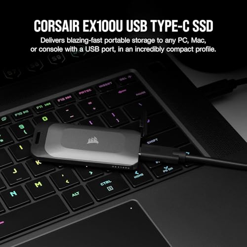 Corsair EX100U 2TB Portable USB 3.2 Gen 2×2 External SSD