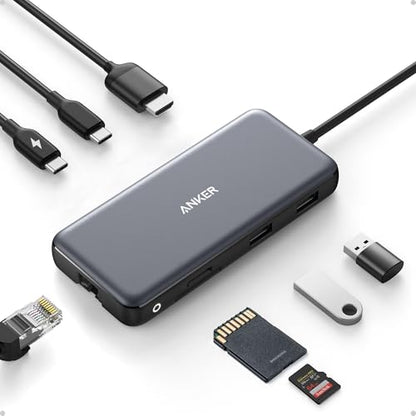 Anker 8-In-1 USB-C Hub A83830A1 Data Adapter Ethernet with HDMI 4K 60Hz