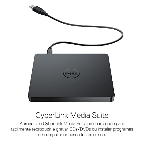 Dell DW316 Slim External Optical Drive 8x Write Speed USB Interface Compatible with Laptops