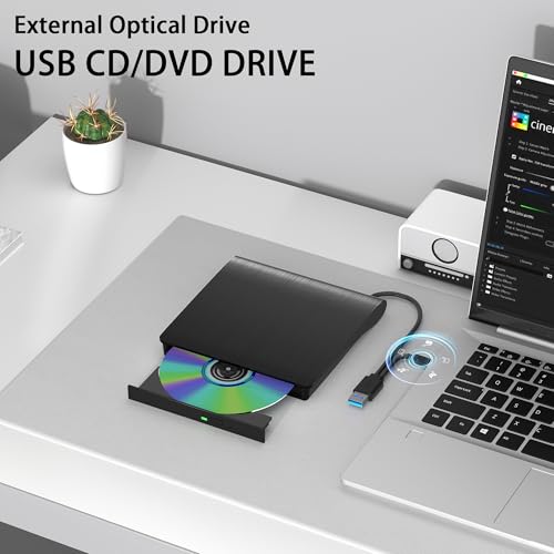 juwuoi Portable PT-A02 External CD/DVD Drive USB 3.0
