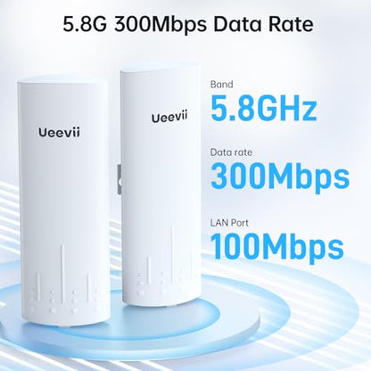 UeeVii CPE450 Wireless Bridge+WR3000K WiFi Router Outdoor Network Kit 3000Mbps 5GHz Dual-Band Ethernet