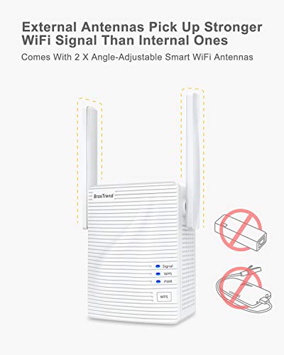 BrosTrend 2.4GHz/5.8GHz AC7 WiFi to Ethernet Adapter 802.11a/b/g/n 1200Mbps Wireless Bridge