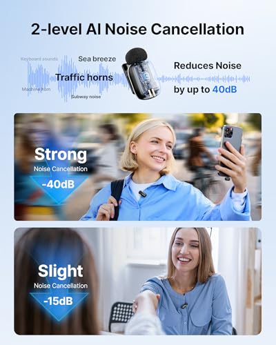 BOYA Wireless Lavalier Microphone BOYA mini 2 USB-C - 30H Battery Life, 328ft Transmission, 48kHz/24-bit