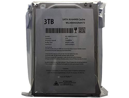 Generic 3TB LYSB00X37FQBU-ELECTRNCS 7200RPM 64MB Cache SATA 6Gb/s 3.5" Internal Hard Drive