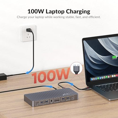 AV Access 8.66" x 3.94" iDock M10 USB Docking Station with 16 Ports, 3 HDMI, 4K Resolution