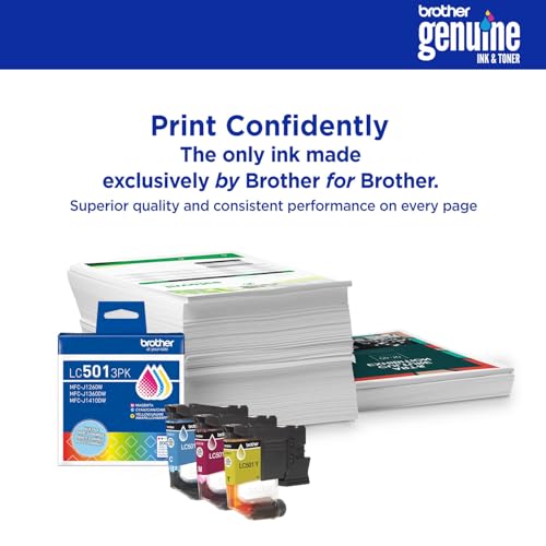 Brother LC5014PK Genuine Ink Cartridge Set - Standard Yield Black/Cyan/Magenta/Yellow - Compatible with MFC-J1260DW/MFC-J1360DW/MFC-J1410DW