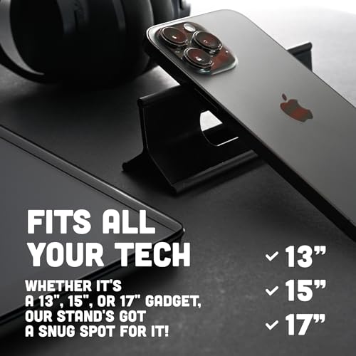 Steepy 5.5 x 1.96 x 1.18 inches Steepy Classic Adjustable Laptop Stand - Plastic - Portable - Midnight Matte - Universal Compatibility